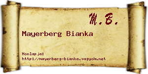 Mayerberg Bianka névjegykártya